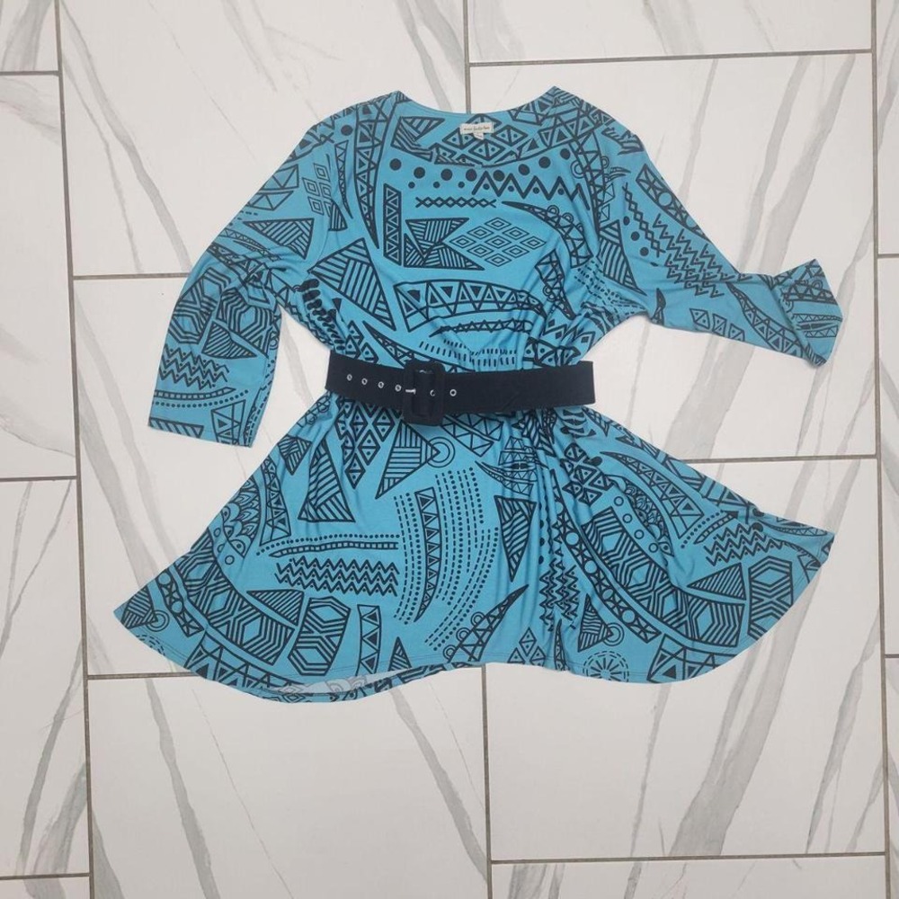 Boho Indie flowy top or mini dress L